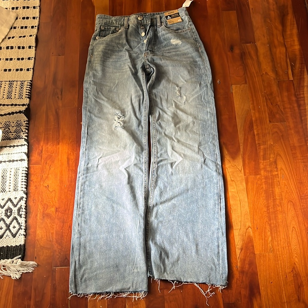Aeropostale super high rise wide leg jeans size 4